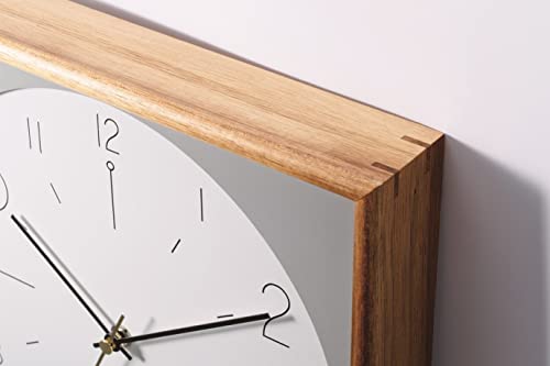 Interform Cardle CL-4059 Art Wood Radio-Controlled Wall Clock with Step Movement, 30cm Diameter