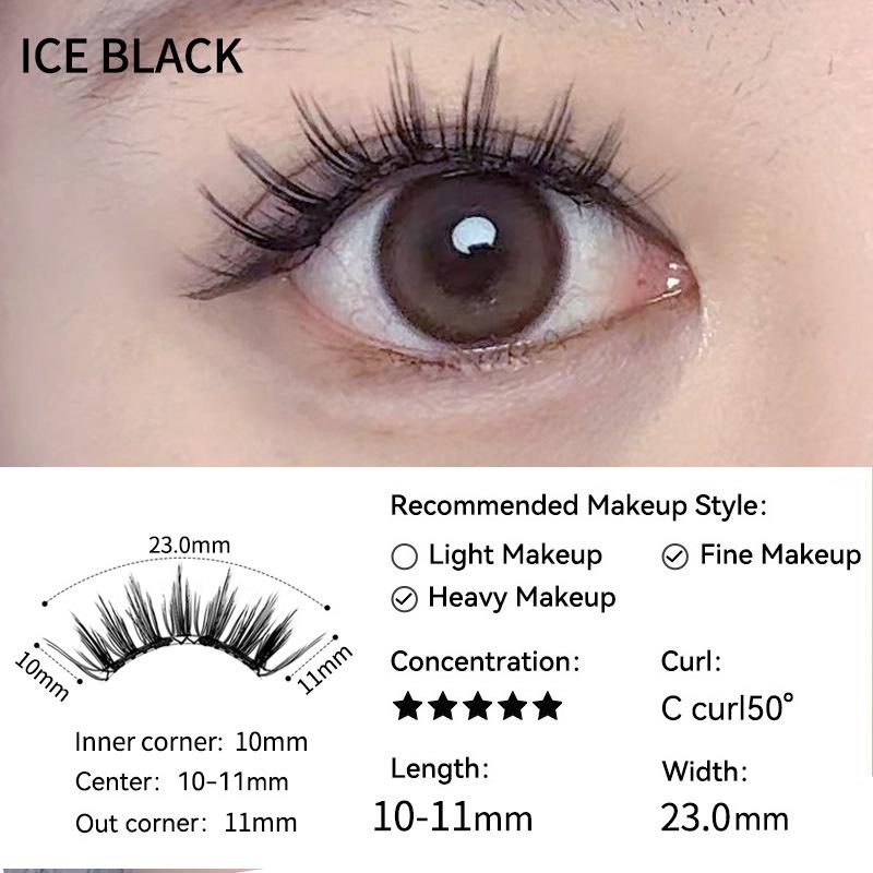 Natural Soft 3D Magnetic False Eyelashes Kit with Magnetic Clip Reusable Easy-On Eyelashes