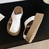 2025 new Roman slippers women's summer wear muffin heightened thick bottom high sense explosion Baotou sandals summer