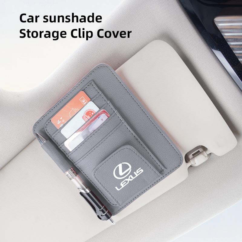 CKU5 Car Sun Visor Wallet Card Bag Sunglasses Holder For Lexus RX330 IS250 Ct200h ES300h RX350 IS300h NX300h Car Interior Accessories