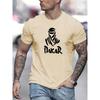 T-shirt d'été pour homme 100% coton à la mode, décontracté, ample, grande taille, style Dakar, imprimé, col rond, manches courtes