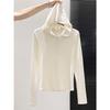 Women's Petite Slim Fit Hooded Half-Zip Long-Sleeve T-Shirt - Ideal Base Layer for Spring, Autumn, Winter