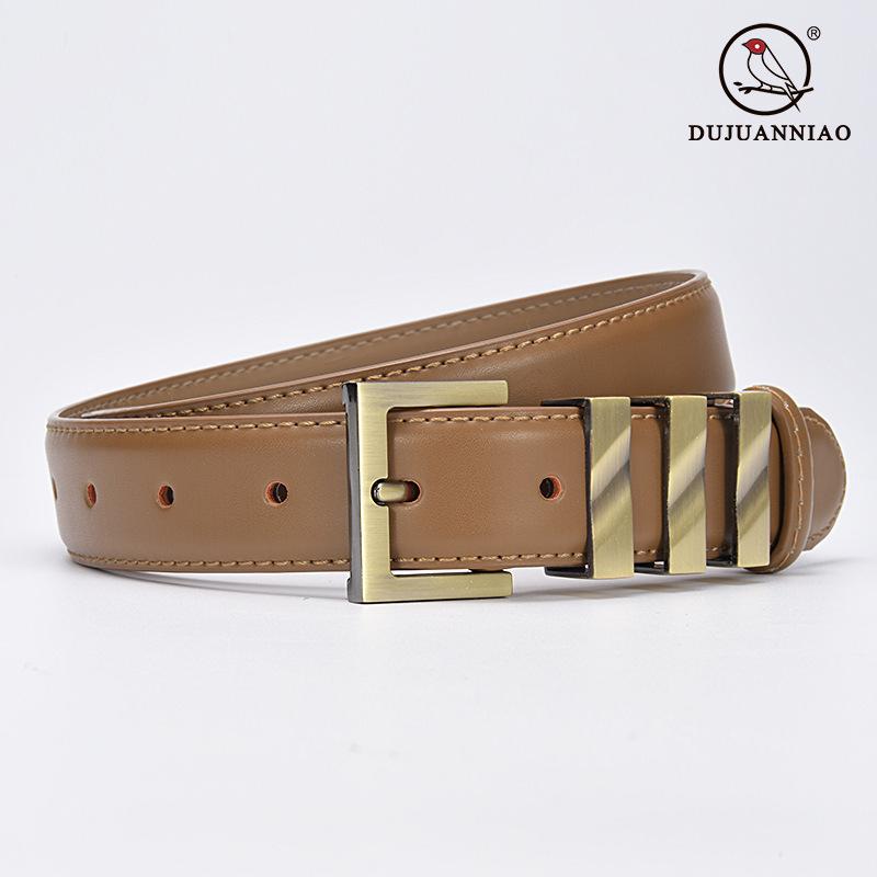 Women'S Belt Retro Pin Buckle Belt With Denim Suit Skirt Belt Simple