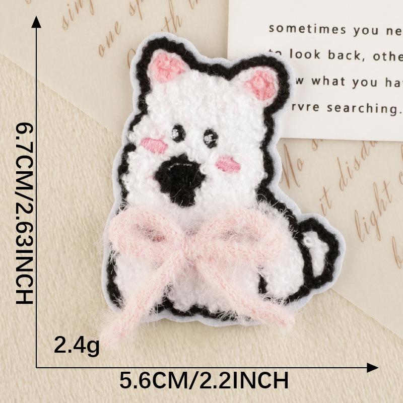 

Original Embroidery Label Cartoon Cute Bow Cat Handmade Diy Embroidery Sticker Accessories Patch Cloth Sticker 1