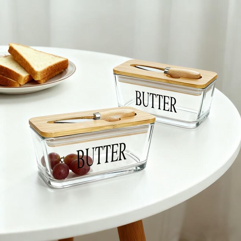 Glass Butter Dish with Lid