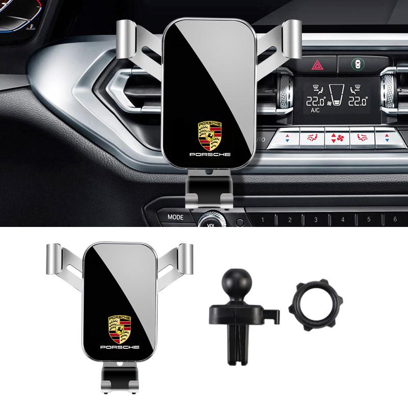 KWPV2 Car Phone Holder Dashboard Vent Mobile Clip Mount For Porsche Cayenne Panamera Macan 911 718 Taycan Boxster Cayman 918 Pajun