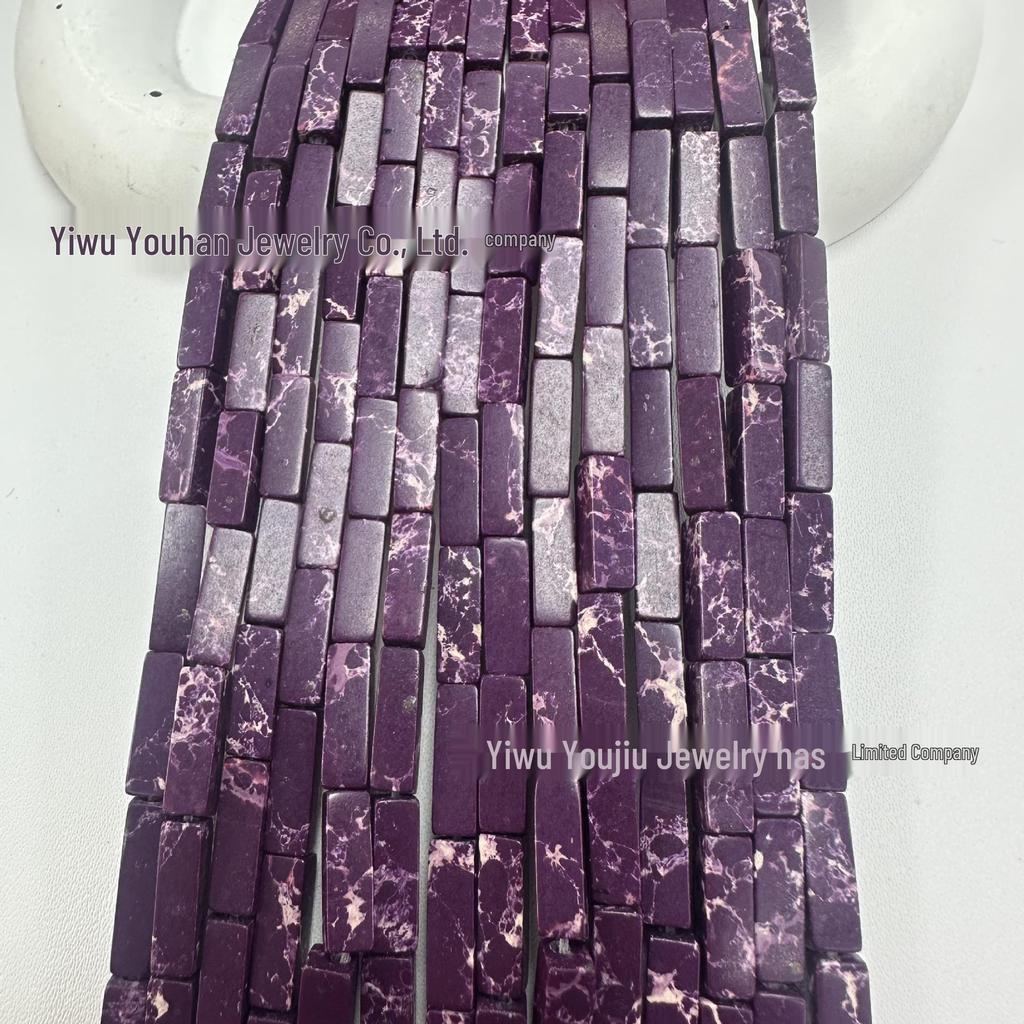 4x13mm Natural Stone Rectangle Bar Beads for DIY Jewelry and Bracelets