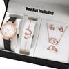 Damen Armbanduhr und Koordinierende Schmuckkollektion Anhänger Halskette Armband Ringe Ohrringe Modisches Damen Schmuckset