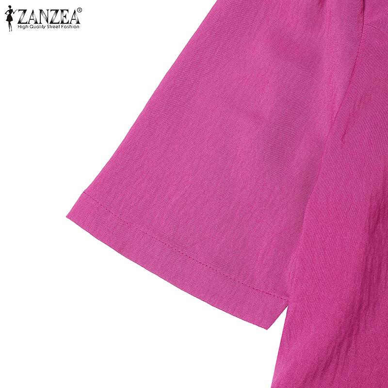 ZANZEA Women Short Sleeve Blouse and Fishtail Skirts Summer Two Piece Suit Sets