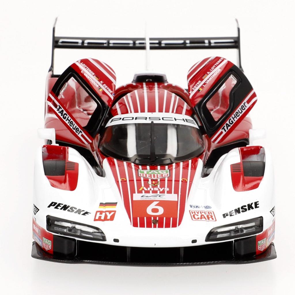 Bburago Scale Porsche 963 2024 Le Mans 24 Hours Endurance Race Entry Diecast Model Car 1/24 #6 Red/White / 18-28042