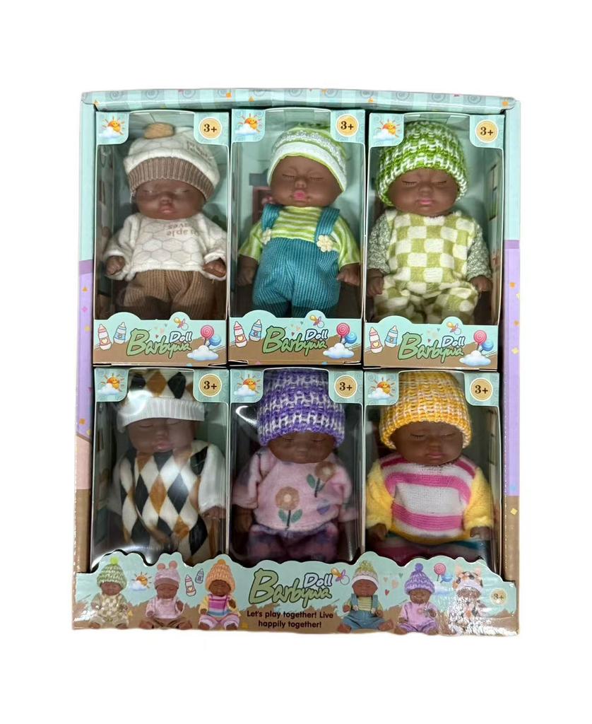 4-inch Mini Reborn Doll Simulation Baby Doll Washable Animal Clothes BJD Doll Easter Christmas Birthday Newborn Gift Set Box