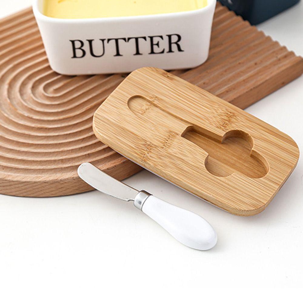 Yüksek Kaliteli Kapaklı Tereyağı Tabağı Kutuları Hava Geçirmez Kapak Porselen Tereyağı Tutucu Saklama