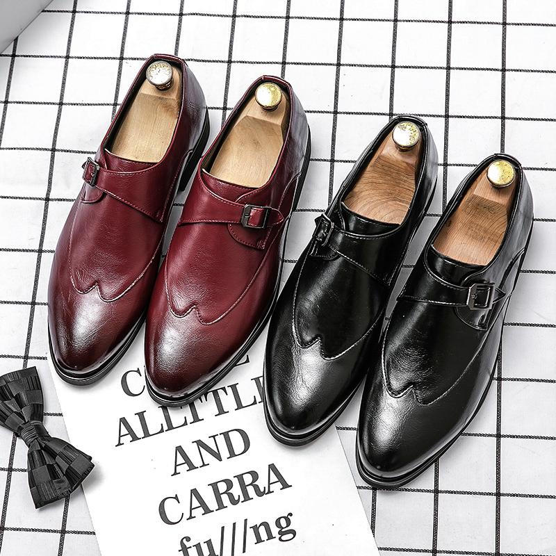 Designer Fashion Men's Dress Wedding Office Leather Red Black Business Formal Driving Loafers Shoes for Men with Free Shipping