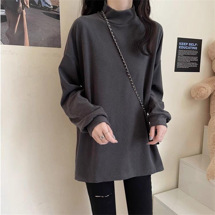 

Одежда для беременных осень и зима новые топы полуводолазка двухсторонний немецкий вельвет большой размер живот тонкий трендовая базовая рубашка 3XL recommends 165-92.5 kg