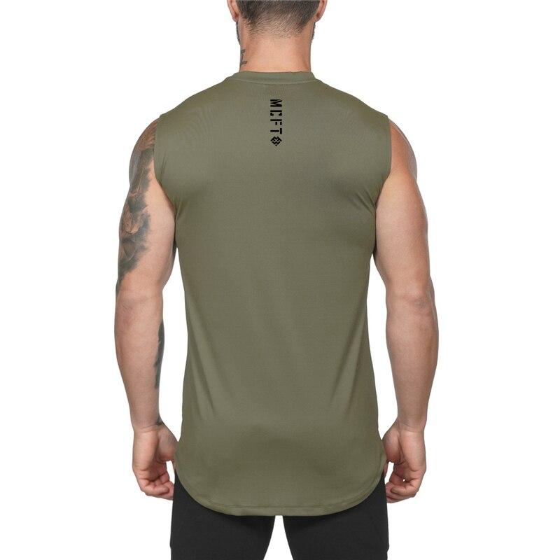 Muscleguys Herren Tank Tops aus Baumwolle mit V-Ausschnitt und schmaler Passform, Fitness, Bodybuilding, bequem, modisch, ärmellos, T-Shirt, Sport, Freizeit