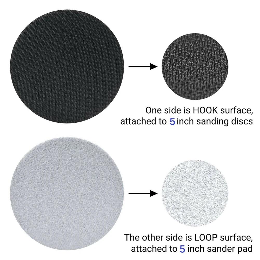 5 Inch Soft Sponge Interface Pads 125mm Sanding Pad Hook Loop Sander Discs Surface Polishing Buffer Backing Mat Abrasive Tools