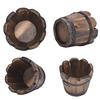 Wood Wooden Round Barrel Planter Flower Pots Home Office Garden Wedding DéCor