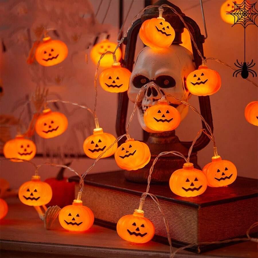 Luminous Pumpkin LED String Lights for Halloween Decor