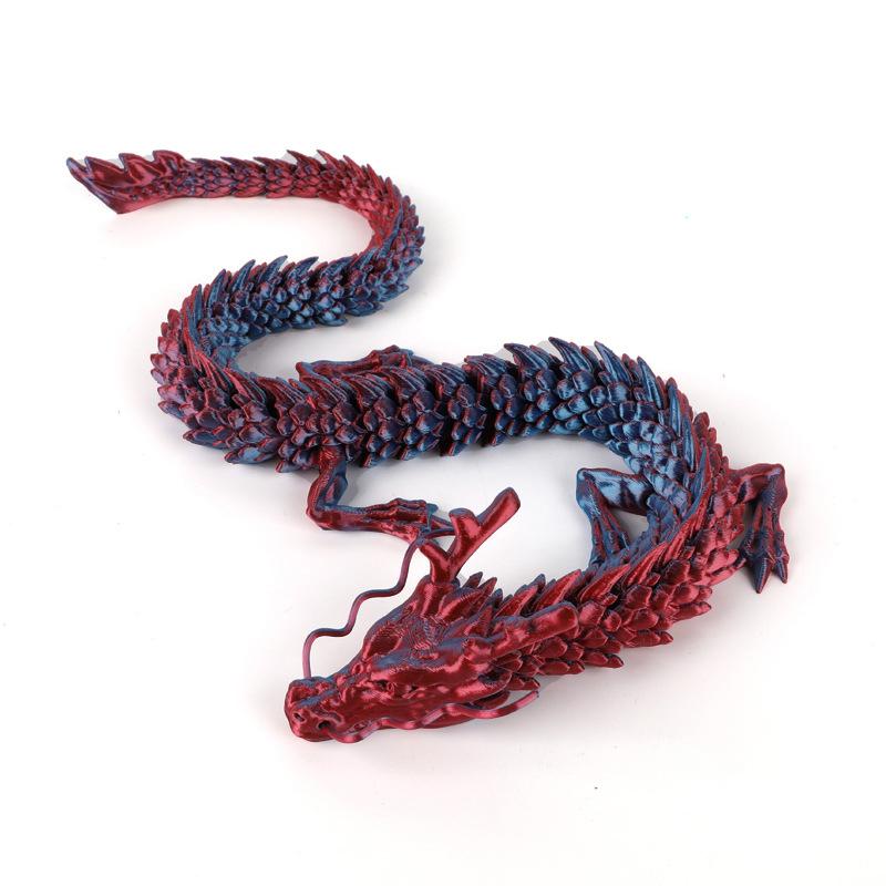 

3D-друк Китайського Дракона Повне Тіло Суглоби, Що Можуть Рухатися Домашні Меблі Та Декорації Варто Колекціонувати Креативні Іграшки laser red