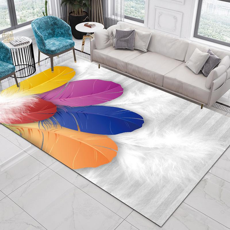 Druckteppich Wohnzimmer Große Fläche Rutschfester Teppich Schlafzimmer Zimmer Nachttischdecke Wohnkultur Zubehör