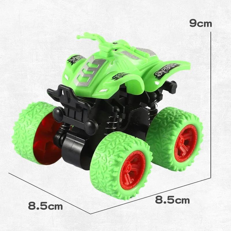 Monster Trucks Pull Back Vehicles Cars 360° Rotation 4 Wheels Drive Durable Friction Powered Push and Go Toys Truck Playset