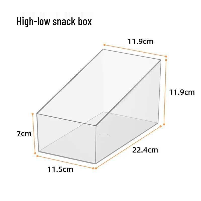 Slanted Mouth Transparent Snack Display Box for Food Storage in Convenience Stores