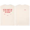 Als Je Mij Wilt Als Je Mij Nodig Hebt Ben Ik Van Jou Briefprint T-shirt RFS Innerbloom Grafisch Oversized Dames Korte Mouw Los Katoen