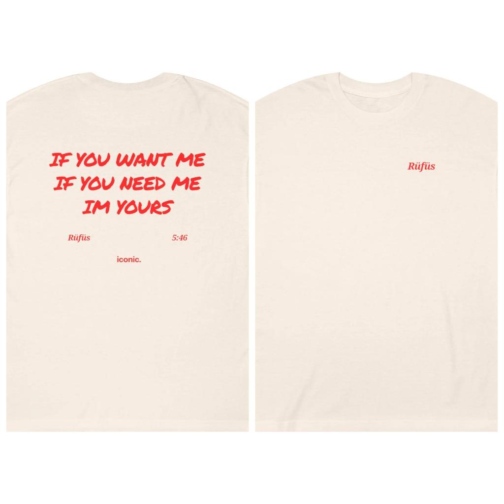 Als Je Mij Wilt Als Je Mij Nodig Hebt Ben Ik Van Jou Briefprint T-shirt RFS Innerbloom Grafisch Oversized Dames Korte Mouw Los Katoen