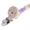 Nipple Holder Beaded Wooden Baby Pacifier Clip Chain Nipple Leash Strap Pacifier Clips Soother Chain