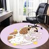1pc Dog Stars Office Round Rug, Carpet for Office, Gaming, Lightweight Round Floor Mat yy260205071