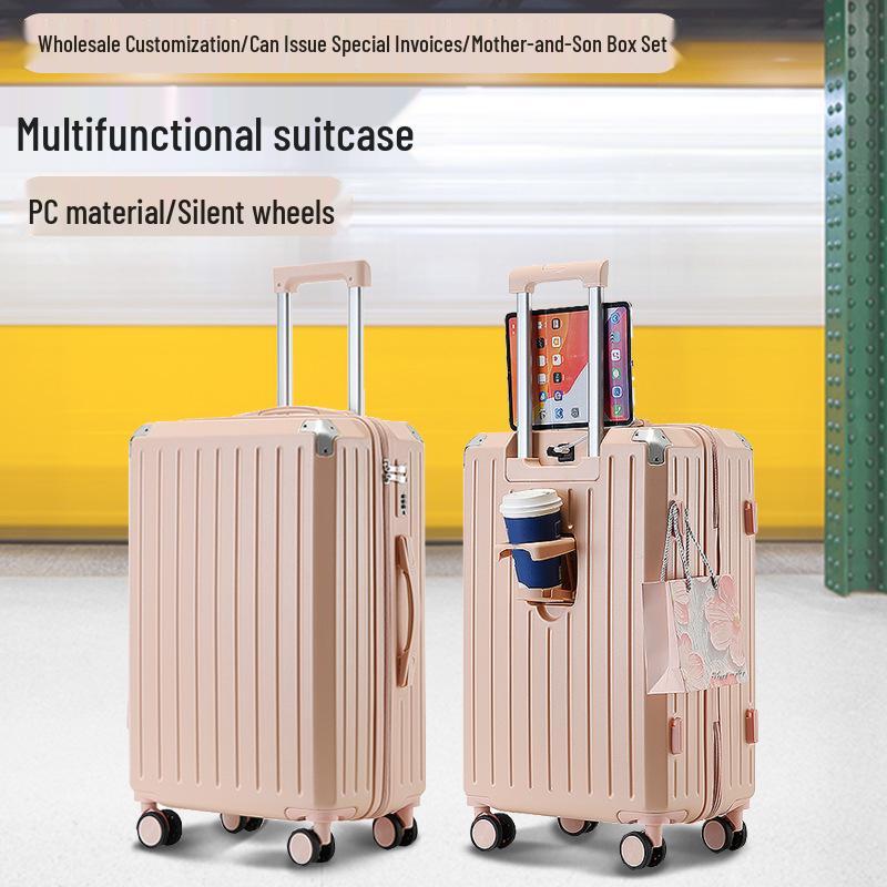 24-Inch Multi-Functional Silent Wheel Suitcase Set - Large Capacity Luggage