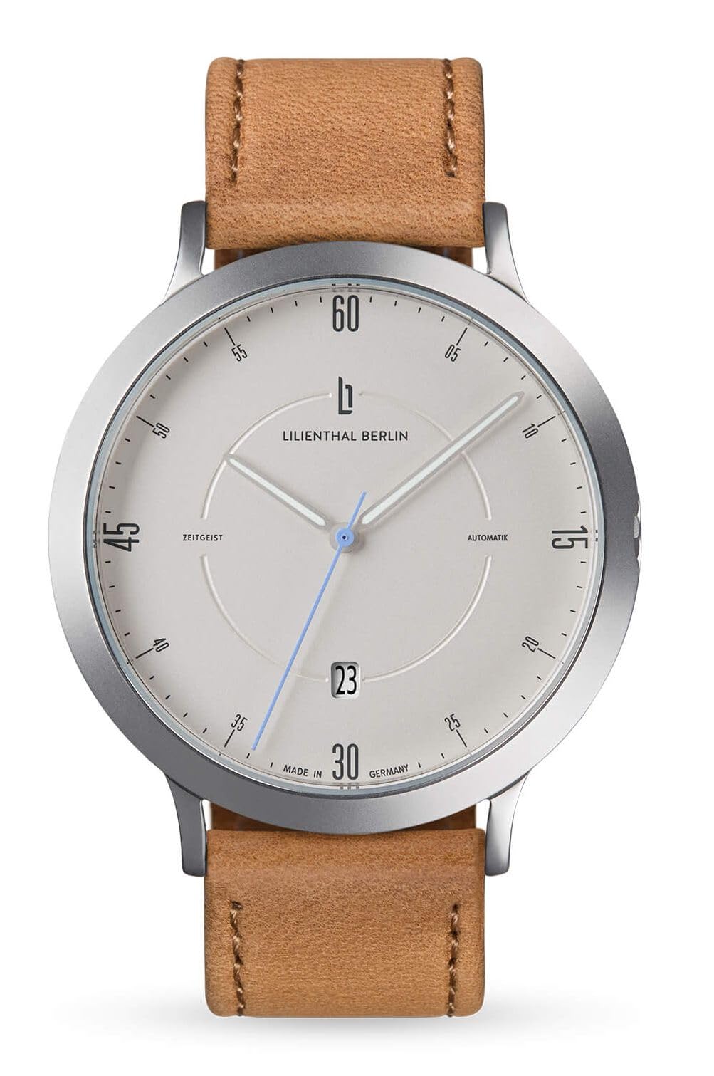 

Watch Mechanical Automatic Date Skeleton Back Made in Germany Brown [Lillianthal Berlin] Z01-101-B006A Men s білий