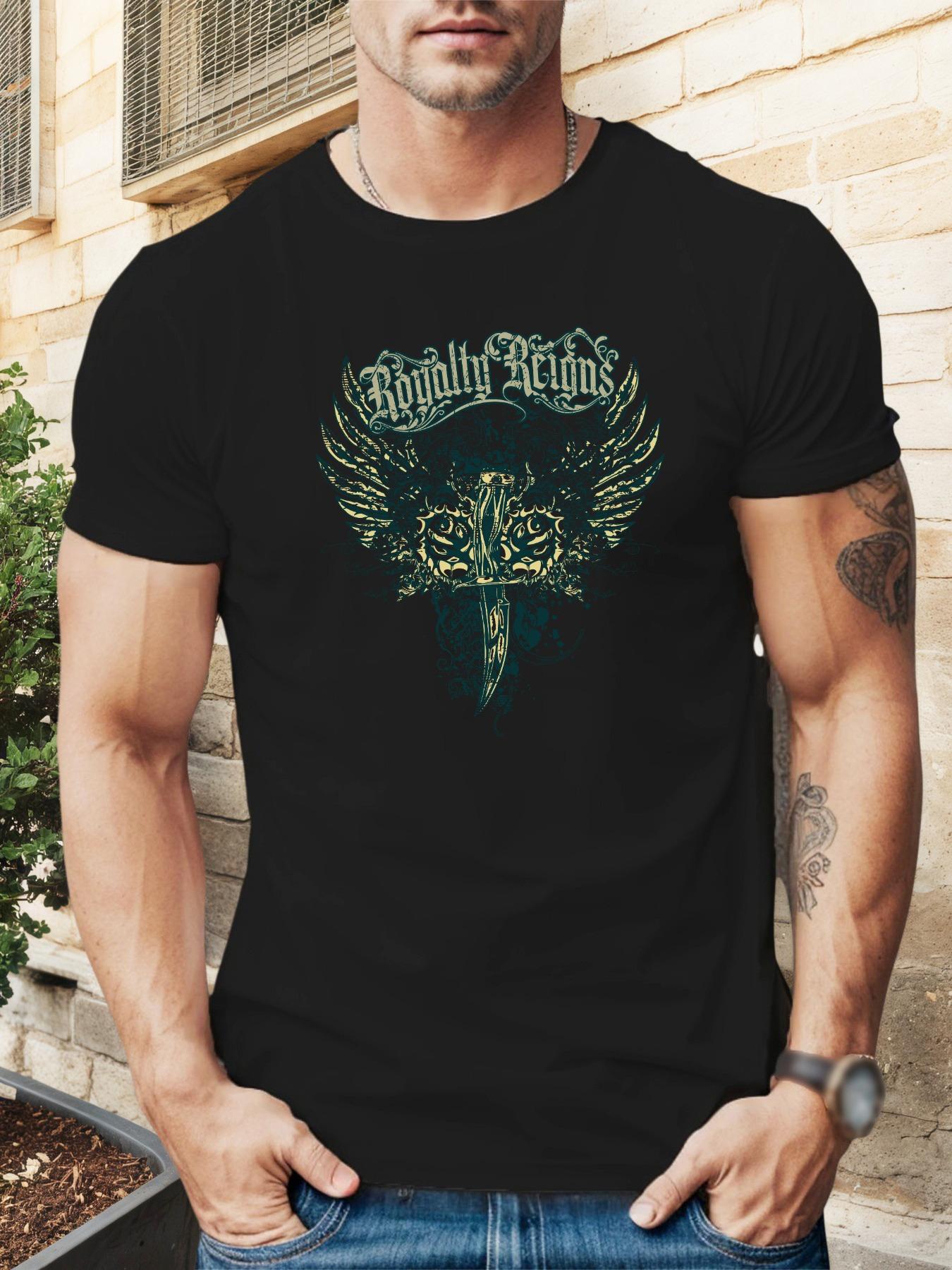 Skull & Floral Design T-shirt - Green & Black Graphic Tee with Rin Tin Tin Text S