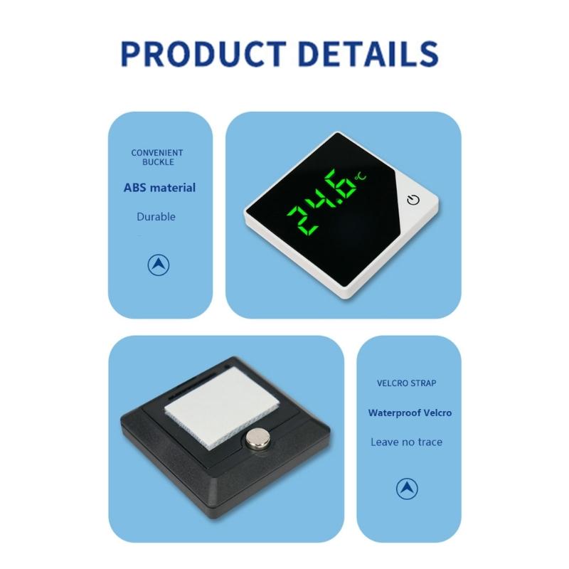 Aufkleb-Wassertemperaturmesser Digitalanzeige Alarm für Aquarien Terrarien Hydroponik zur Umweltkontrolle