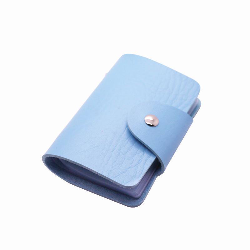 Card Holder With Multiple Card Slots Secure Snap Closure For Daily Carry Travel Business Use