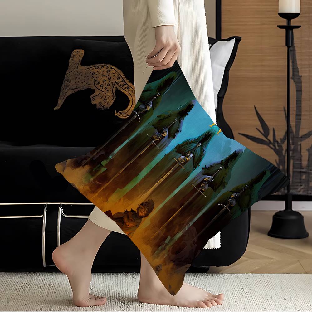 Adventure Film L-Lords Rings Lucky Dragon Pillow Cover Sofa Cushion Cover Home Room Decoration Children Gift