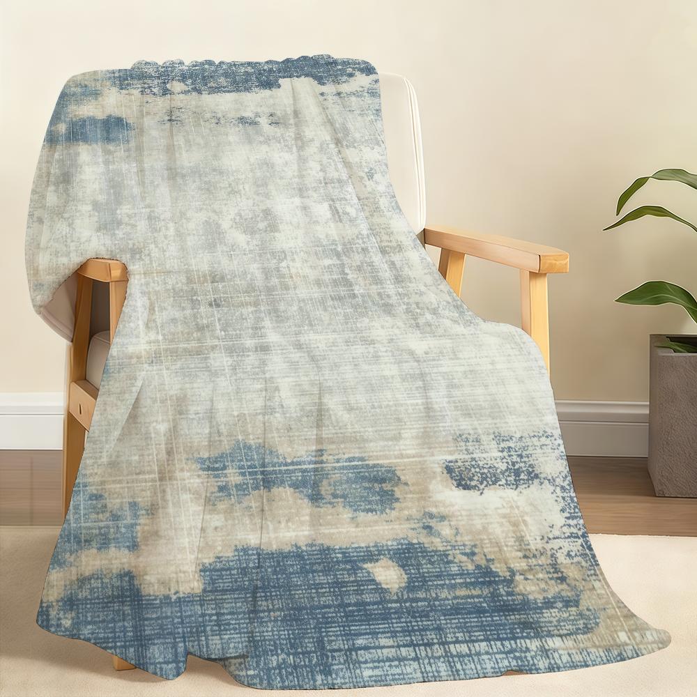 blue and white print Blanket Soft Throw Blanket for Home Bedroom Bed Sofa Picnic Travel Office Rest Cover Blanket Gift