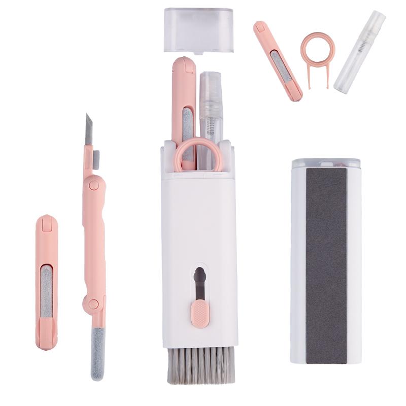7 In 1 Cleaning Kit Computer Earphone Cleaner Brush Kit Keyboard Cleaning Pen For IPad Phone Headset Cleaning Tool Keycap Puller