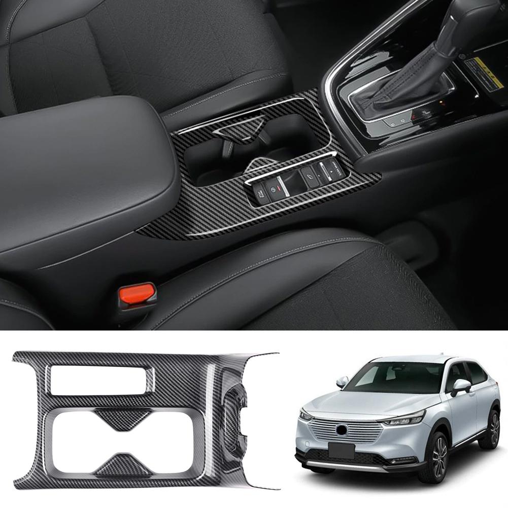 Car Central Control Armrest Box Water Cup Frame Cover Trim for Honda HRV VEZEL Interior Accessories 2021 2022 for RHD