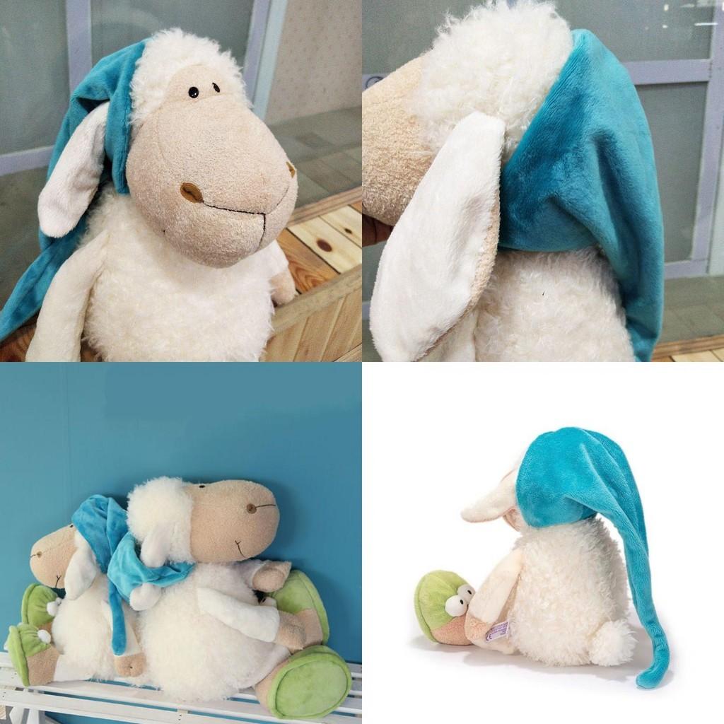 Cute Plush Hooded Sheep Doll For Kids Soft And Snuggly Sleepy Sheep Toy