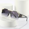 One Pieces Sunglasses Women Brand Flat Top Large Glasses Lion Head Hollow Out Big Sun Shades Uv400 Half Frame Eyewear