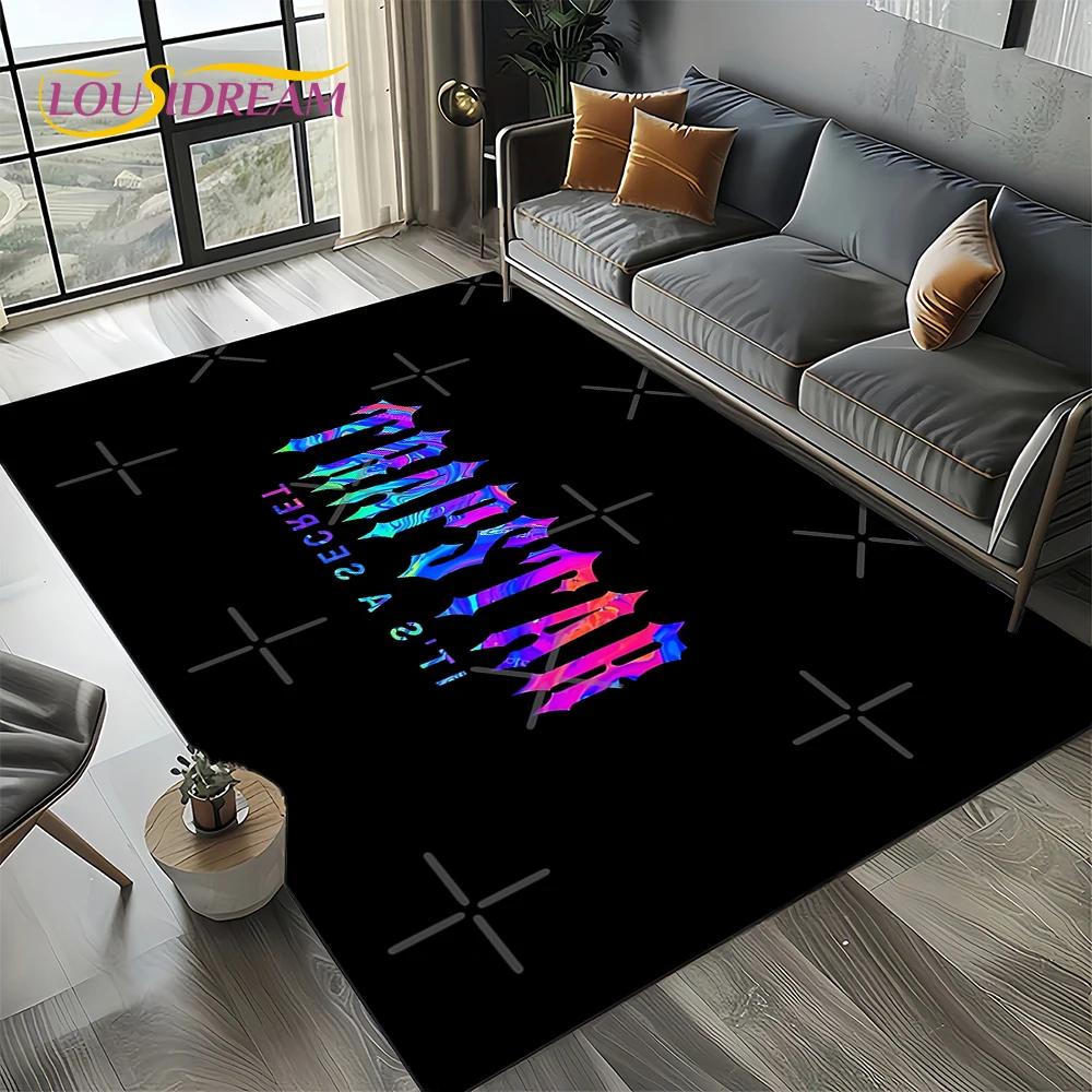 3D Fashion Trapstar London Logo Carpet Rug for Bedroom Living Room Home Sofa Decoration,Children Game Large Decor Floor Mat Gift
