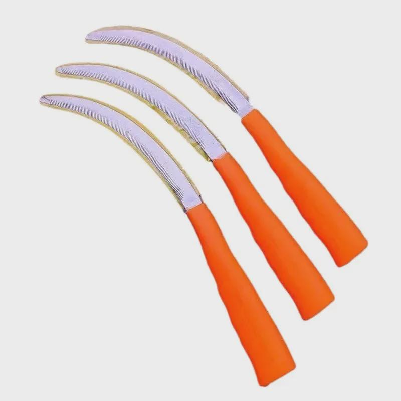Stainless Steel Serrated Sickle - Fine Teeth Weeding & Mowing Knife