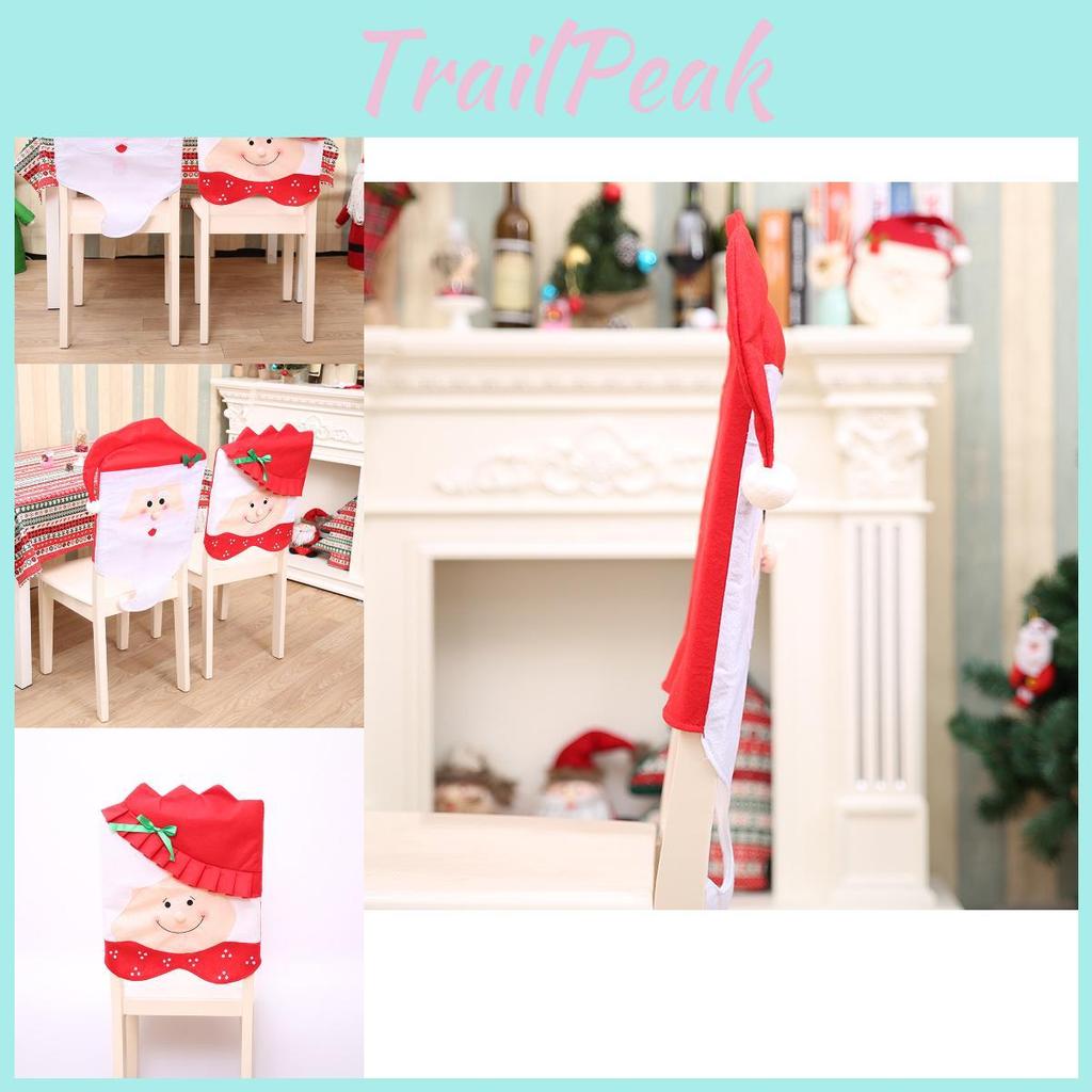 Festive Christmas Chair Covers For Holiday Table Decorations Soft Non-woven Fabric