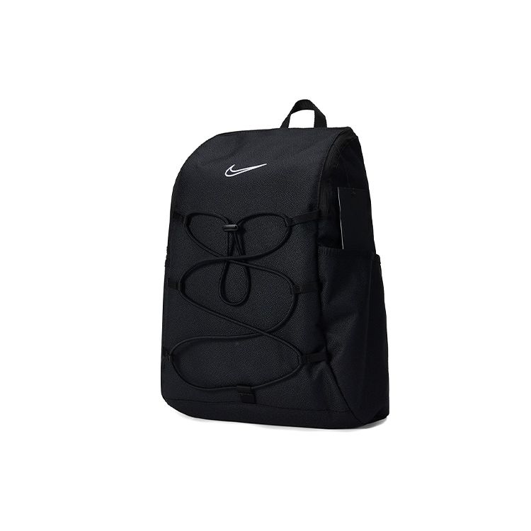 Nike Logo Eco-Friendly Material Student Training Fabric Backpack Unisex Backpacks Black CV0067-010