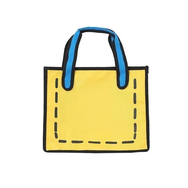 Y2K Cute 2D Drawing Cartoon Bag Anime Backpack 3D Comic Student Schoolbag Kawaii Teenage Daypack Funny Kids Travel Bag Mochila