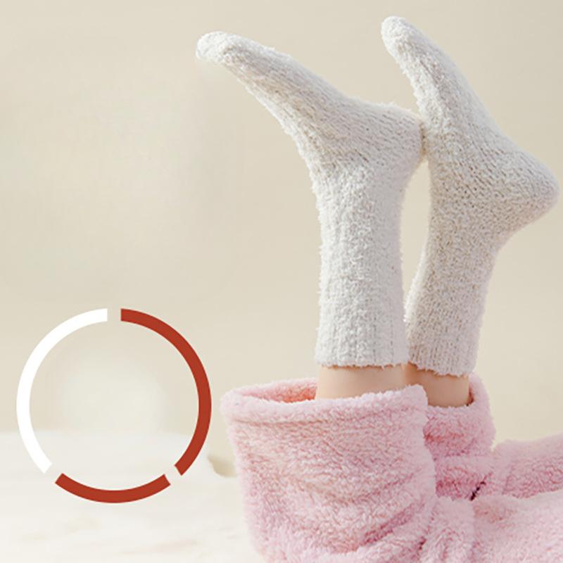 Female Autumn and Winter Models Add Velvet and Thick Warm Floor At Home Sleep In The Tube Socks
