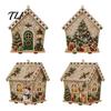 Urlaubsparty-Zubehör DIY Weihnachts-Kunstmalerei mit künstlichen Perlen, Hängender Anhänger-Bausatz, 3D-Perlen Lebkuchenhaus-Dekoration Haus Handgefertigte Miniatur