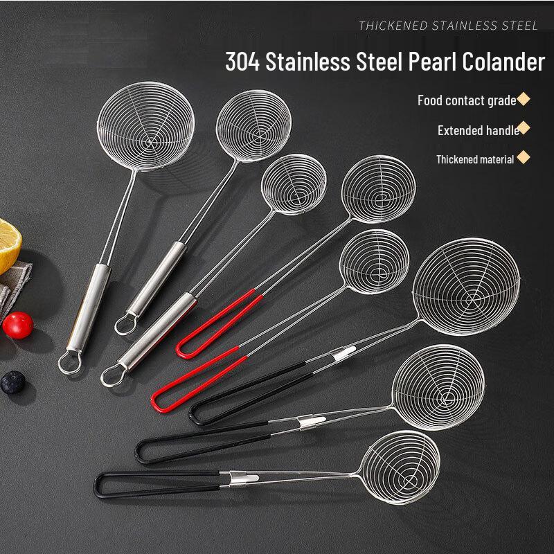 304 Stainless Steel Fine Mesh Strainer Spoon