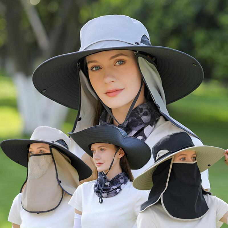 Gadalal Панама с козырьком Женская шляпа Защита от УФ-излучения gray